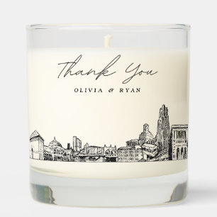 Pittsburgh Wedding Thank You Gift Custom Candle