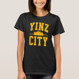 Pittsburgh Yinz Yinzer Steel City Skyline 412 Hom T-Shirt