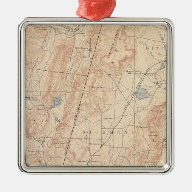 Pittsfield, Massachusetts Metal Ornament (Front)