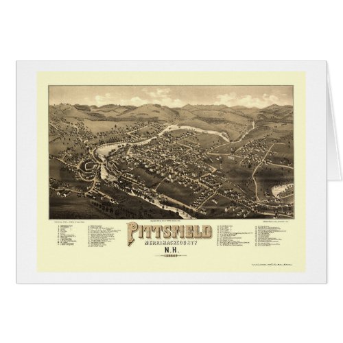 Pittsfield NH Panoramic Map _ 1884