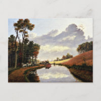 Pittsford on the Erie Canal painting