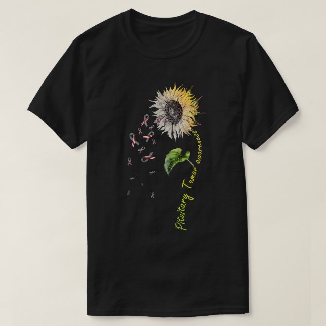 Pituitary Tumor Awareness Sunflower  T-Shirt (Design Front)