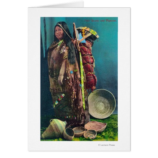 Piuta Native Mother and Child in a Papoose (Front)