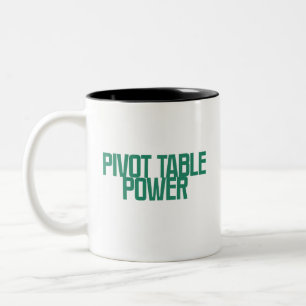 Pivot Table Power Excel Data Analysis Design Two-Tone Coffee Mug