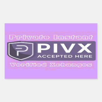 PIVX Door & Register Notification Rectangular Sticker