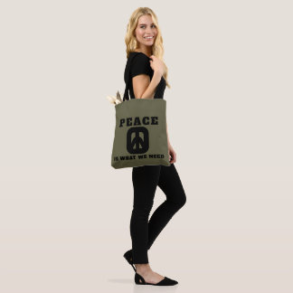 PIWWNEED TOTE PEACE (IWWN) Shoulder Tote Bag