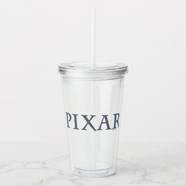Pixar Gray Logo Acrylic Tumbler (Front)