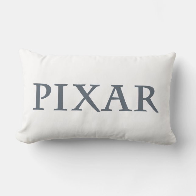 Pixar Gray Logo Lumbar Pillow (Front)