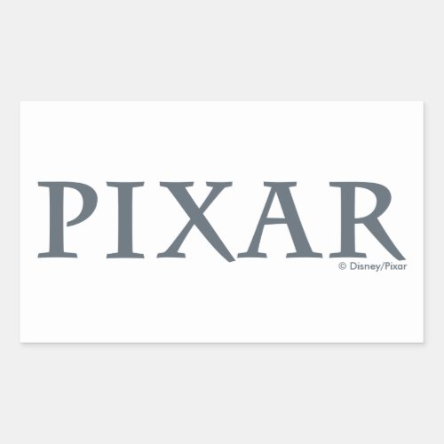 Pixar Gray Logo Rectangular Sticker