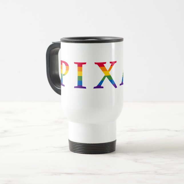 Pixar Rainbow Logo Travel Mug (Front Left)