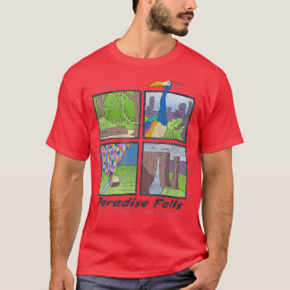 Pixar Up Paradise Falls Summer Camp Squares  T-Shirt