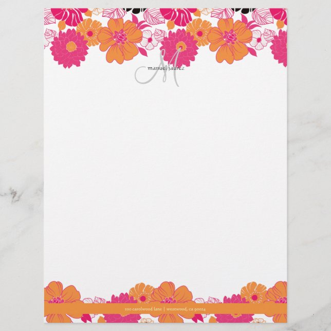 PixDezine Aloha + Monogram Letterhead (Front)