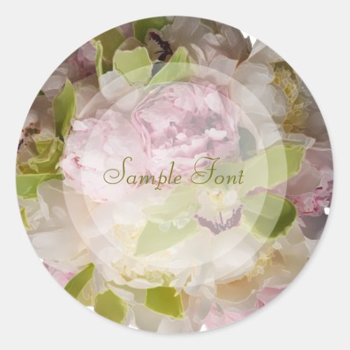 PixDezine bridal bouquetDIY background color Classic Round Sticker