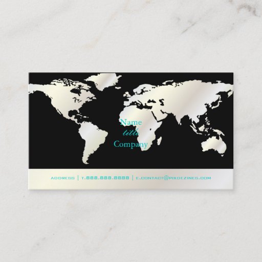 Customizable PixDezine Going Global business card