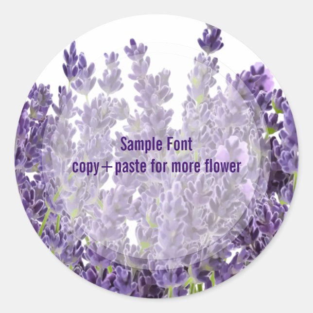 PixDezine lavender/DIY background color Classic Round Sticker (Front)