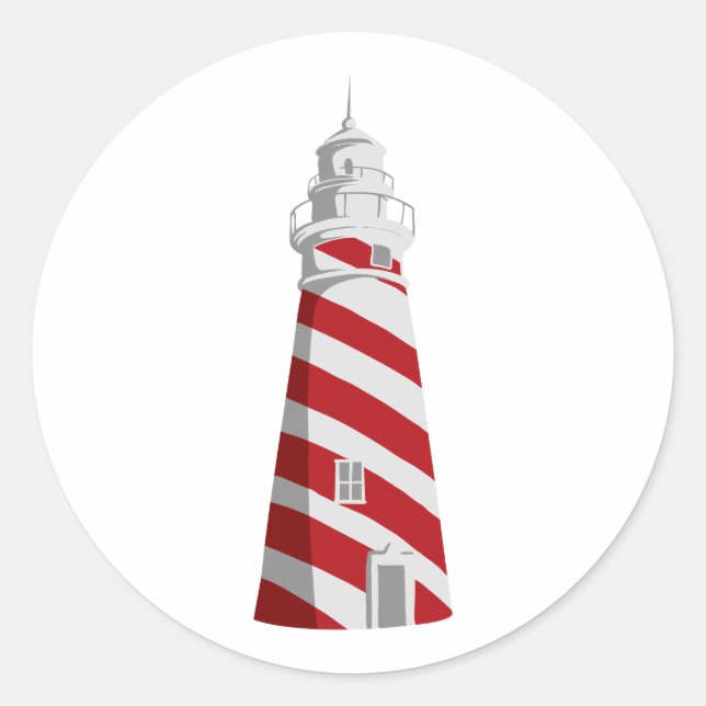 PixDezine lighthouse/diy background color Classic Round Sticker (Front)