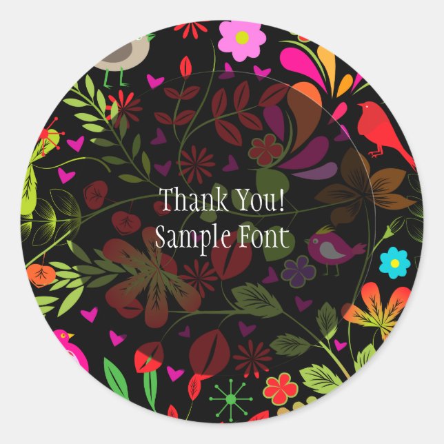 PixDezine retro tree/DIY background color Classic Round Sticker (Front)