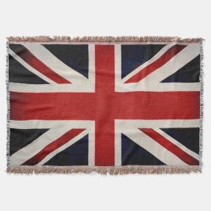 PixDezine Union Jack/Vintage Color Throw Blanket