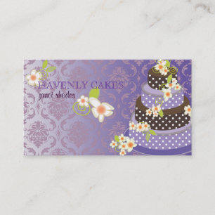 PixDezine Violet+Chocolate Bakery/pâtisserie Business Card