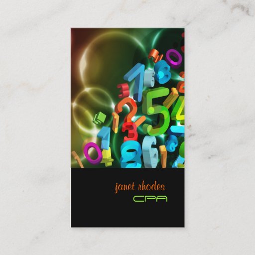 Customizable PixDezines 123, CPA/diy colors Business Cards