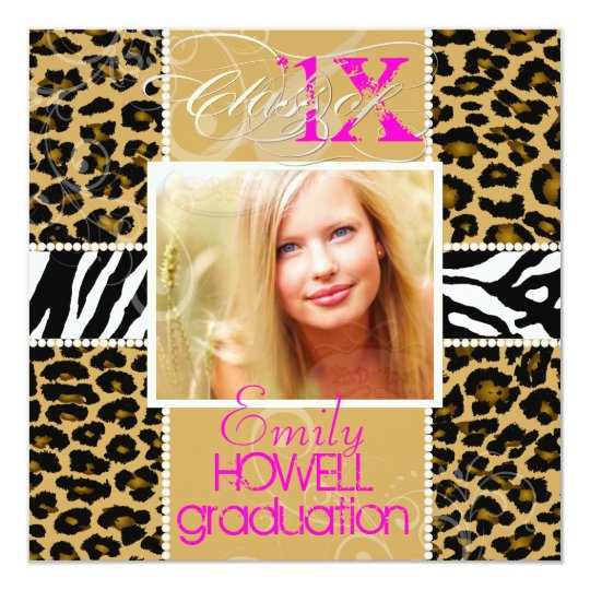PixDezines 2013 Grads, cheetah print/diy colors Card
