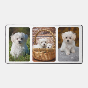 PixDezines 3-Photo Frames DIY background Color Desk Mat