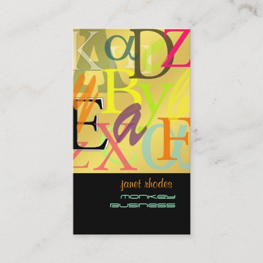 Customizable PixDezines ABC, Greek Alpha Business Card