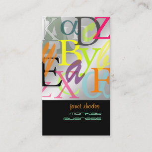 PixDezines ABC, Greek Alpha Business Card