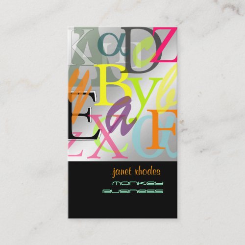 PixDezines ABC, Greek Alpha Business Card