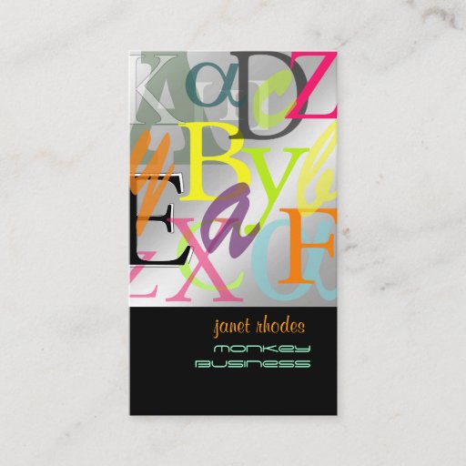 Customizable PixDezines ABC, Greek Alpha Business Card