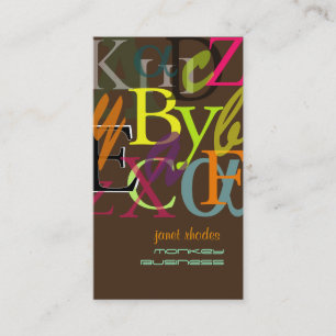 PixDezines ABC, Greek Alpha Business Card