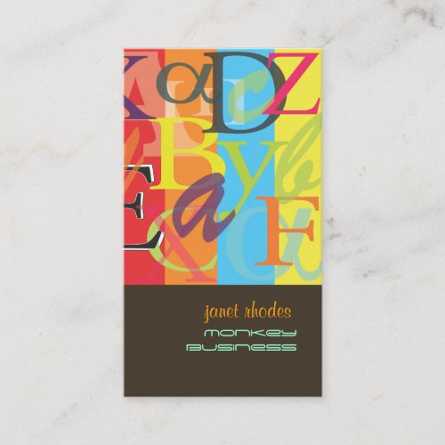 PixDezines ABC, Greek Alpha Business Card
