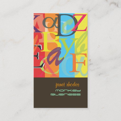 Customizable PixDezines ABC, Greek Alpha Business Card