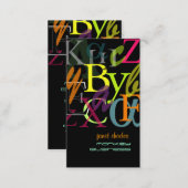 PixDezines ABC, Greek Alpha/DIY background Business Card (Front/Back)