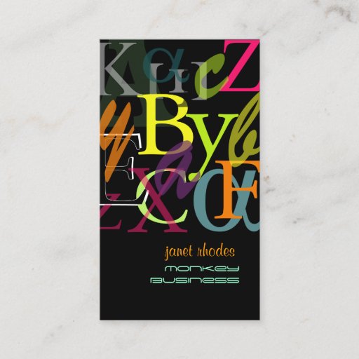 Customizable PixDezines ABC, Greek Alpha Business Card