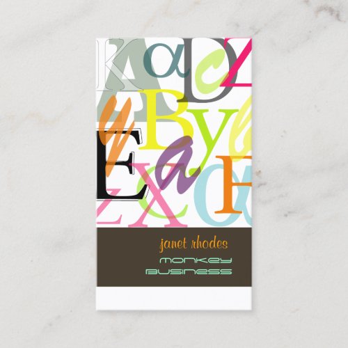 PixDezines ABC, Greek Alpha/diy Business Card