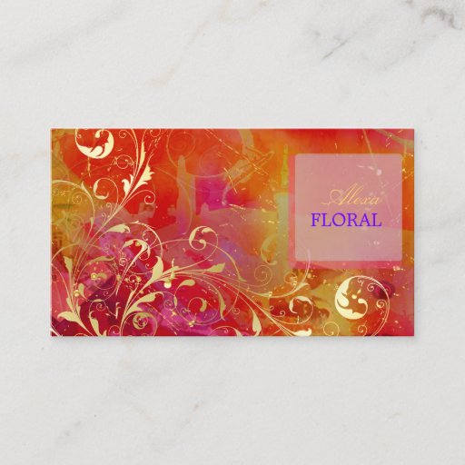 Customizable PixDezines abstract+filigree swirls Business Card Templates