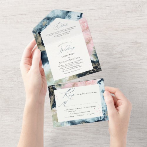 PixDezines Abstract Galaxy All In One Invitation