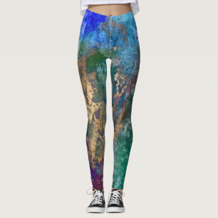 PixDezines Abstract Galaxy / Cosmic Energy Leggings