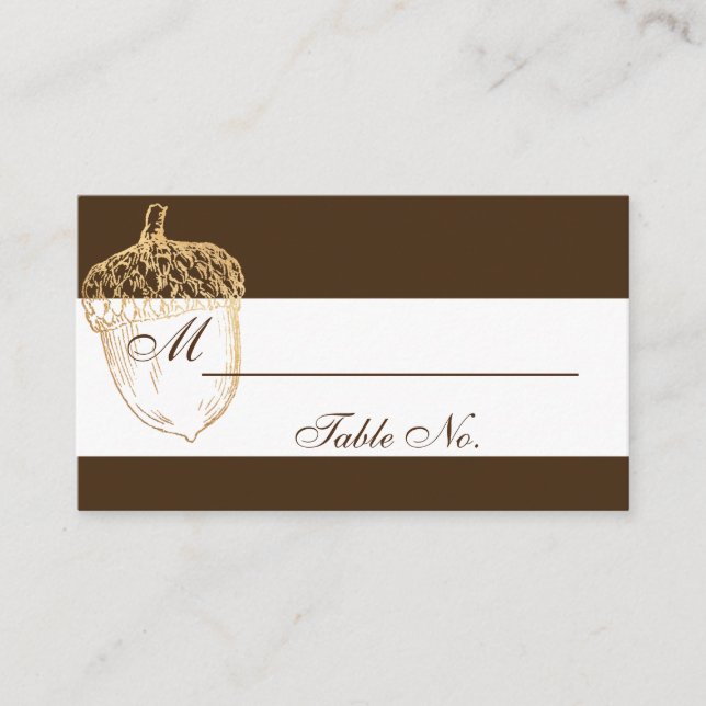 PixDezines Acorns/Faux Gold/Place Cards (Front)