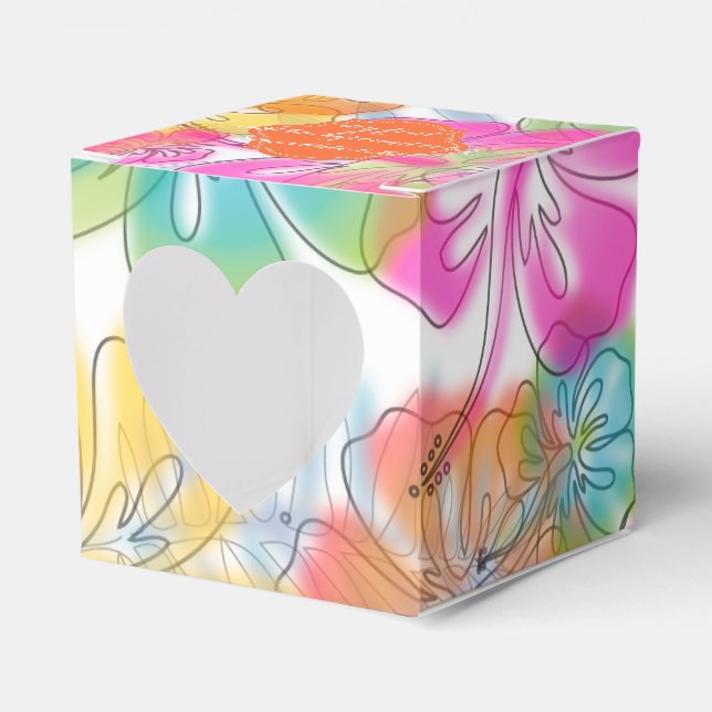 PixDezines alegre/DIY background color Favor Boxes (Front Side)