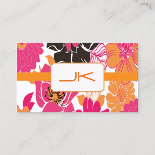 PixDezines Alegre Retro Floral Design Business Card Template