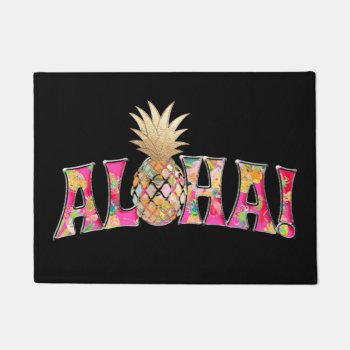 Pixdezines Aloha Pineapple/diy Background Add Txt Doormat by PixDezines at Zazzle