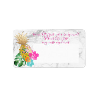 PixDezines Aloha Pineapple+Faux Gold Label