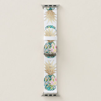 PIXDEZINES Aloha Pineapple, Teal Green Apple Watch Band