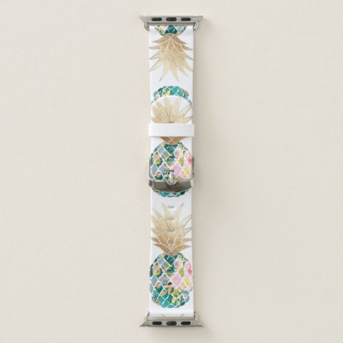 PIXDEZINES Aloha Pineapple Teal Green Apple Watch Band