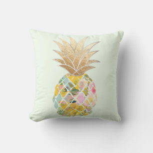 PixDezines Aloha Pineapples/DIY background Throw Pillow