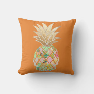 PixDezines Aloha Pineapples/DIY background Throw Pillow