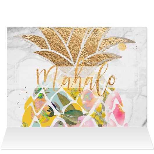 PixDezines Aloha Pineapples/Mahalo (Inside Horizontal (Top))