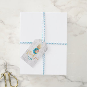 PixDezines Aloha Pineapples/Marble Gift Tags